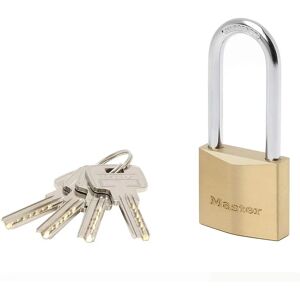 Master Lock Brass Padlock - 40mm Body, 51mm Shackle - Key Lock - Durable Security Master Lock Brass Padlock - 40mm Body, 51mm Shackle - Key Lock - Durable Security