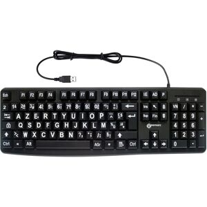 Teclado de Confort Visual Gran Letra - Negro - Teclado Teclado de Confort Visual Gran Letra - Negro - Teclado