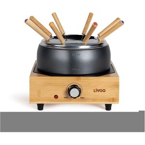 Ensemble de Fondue Livoo - Noir et bois - Set de Fondue Ensemble de Fondue Livoo - Noir et bois - Set de Fondue