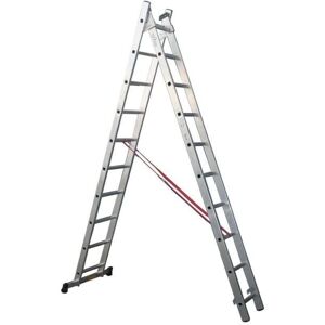 Escalux Échelle télescopique - Hauteur de travail 3.44 m, robuste - Publicité Escalux Échelle télescopique - Hauteur de travail 3.44 m, robuste - Publicité