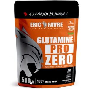Eric Favre Glutamine Pro Zero 500 g - Complément alimentaire - Publicité Eric Favre Glutamine Pro Zero 500 g - Complément alimentaire - Publicité