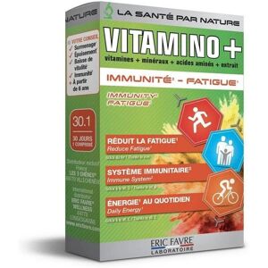 Eric Favre Vitamino+ - Multivitamines pour immunité et fatigue - 30 pcs - Publicité Eric Favre Vitamino+ - Multivitamines pour immunité et fatigue - 30 pcs - Publicité