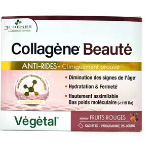 Les 3 Chênes Collagène Beauté 25 Sachets - Fruits Rouges - Publicité Les 3 Chênes Collagène Beauté 25 Sachets - Fruits Rouges - Publicité