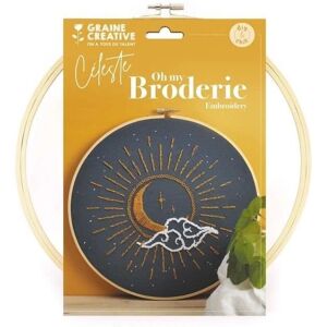 Graine Créative Kit Broderie Bleu Céleste - Soleil Lune Nuage Graine Créative Kit Broderie Bleu Céleste - Soleil Lune Nuage