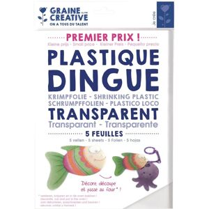 Graine Créative Plastikowe Arkusze - 5 Arkuszy - 26,2x20,2cm - Przezroczyste Graine Créative Plastikowe Arkusze - 5 Arkuszy - 26,2x20,2cm - Przezroczyste