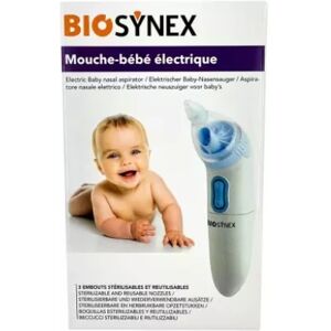 Biosynex Exacto Mouche-Bébé Électrique - 3 Embouts Réutilisables - Publicité Biosynex Exacto Mouche-Bébé Électrique - 3 Embouts Réutilisables - Publicité