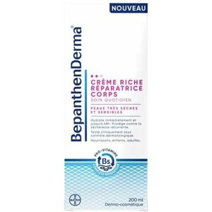 Bepanthen - Crème Riche Réparatrice Corps 200ml pour peaux très sèches sensibles - Publicité Bepanthen - Crème Riche Réparatrice Corps 200ml pour peaux très sèches sensibles - Publicité