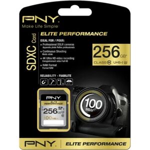PNY Carte mémoire SDXC 256GB Classe 10 UHS-I PNY Carte mémoire SDXC 256GB Classe 10 UHS-I