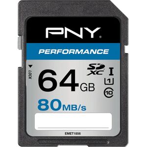 PNY SDHC/SDXC Prestazioni Classe 10 UHS-I U1 - SDXC 64GB Classe 10 UHS-I U1 (SD64GPER80-EF) PNY SDHC/SDXC Prestazioni Classe 10 UHS-I U1 - SDXC 64GB Classe 10 UHS-I U1 (SD64GPER80-EF)