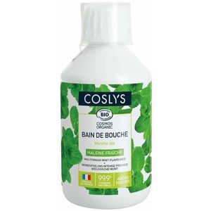 Rinçage buccal bio à la menthe Coslys - Protection dentaire - Publicité Rinçage buccal bio à la menthe Coslys - Protection dentaire - Publicité