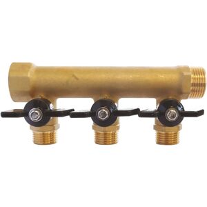 Somatherm for you Brass Collector with Mini-Valves - 3 Outlets 15/21 - Female 20/27 Somatherm for you Brass Collector with Mini-Valves - 3 Outlets 15/21 - Female 20/27