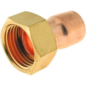 Raccord en cuivre Soma - 14mm pour soudure et visser - 2 pièces Raccord en cuivre Soma - 14mm pour soudure et visser - 2 pièces