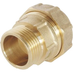Somatherm Brass Straight Connector for PE D32 - M26/34 - External Tightening Somatherm Brass Straight Connector for PE D32 - M26/34 - External Tightening