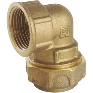 SOMATHERM FOR YOU - Brass Female Elbow PE D25 - External Compression - Pipe Fitting SOMATHERM FOR YOU - Brass Female Elbow PE D25 - External Compression - Pipe Fitting