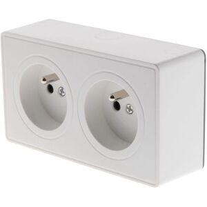 Zenitech Dubbele Stopcontact 16A met Deksel - Serie Vulco Zenitech Dubbele Stopcontact 16A met Deksel - Serie Vulco
