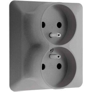 Prise double 2P+T Artezo - Gain de place 86x86mm - Publicité Prise double 2P+T Artezo - Gain de place 86x86mm - Publicité