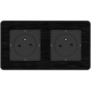 Zenitech Kouro Enchufe Doble - 16A, Negro, EasyEject Zenitech Kouro Enchufe Doble - 16A, Negro, EasyEject