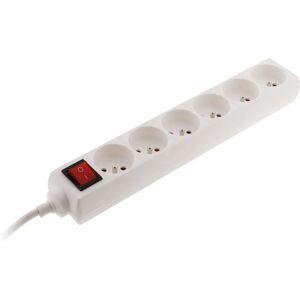 Zenitech Enexo Multiprise - 6 Prises, 16A, Blanc - Multiprise Zenitech Enexo Multiprise - 6 Prises, 16A, Blanc - Multiprise