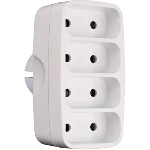 Multipresa ZENITECH Quadriplite 6A Bianca Multipresa ZENITECH Quadriplite 6A Bianca