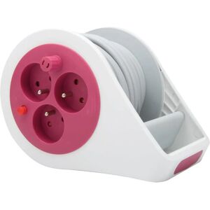 Multipresa mini rosa Zenitech 3 prese 7m Design compatto Multipresa mini rosa Zenitech 3 prese 7m Design compatto