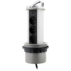 Zenitech OTIO - 3-Stopcontact powerstrip - Wit/ZWart - Stopcontact Zenitech OTIO - 3-Stopcontact powerstrip - Wit/ZWart - Stopcontact