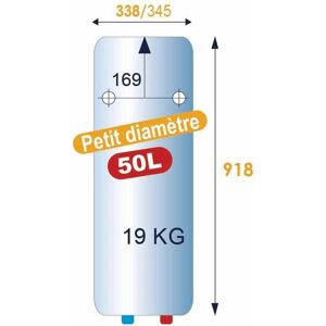 Chauffe-eau électrique mural 50L compact THERMOR Chauffe-eau électrique mural 50L compact THERMOR