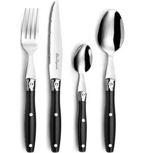 Set di posate Lou Laguiole Comptoir Metallo Nero 24 Pezzi Set di posate Lou Laguiole Comptoir Metallo Nero 24 Pezzi