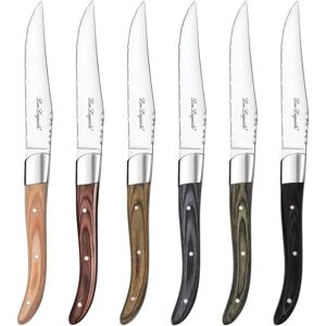 Ensemble de 6 couteaux à steak Laguiole - Manches en pakkawood - Publicité Ensemble de 6 couteaux à steak Laguiole - Manches en pakkawood - Publicité