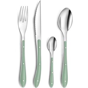 Amefa Bistro - Set de Couverts en Métal Vert de 24 Pièces - Publicité Amefa Bistro - Set de Couverts en Métal Vert de 24 Pièces - Publicité