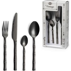Juego de Cubiertos Negro Amefa 16 piezas - Vajilla Juego de Cubiertos Negro Amefa 16 piezas - Vajilla