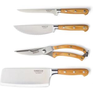 Set de couteaux Sabatier Trompette en bois clair - Publicité Set de couteaux Sabatier Trompette en bois clair - Publicité