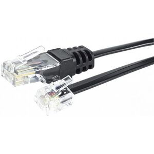 Câble Téléphone Exertis Connect 285010 - 5m - Noir Câble Téléphone Exertis Connect 285010 - 5m - Noir