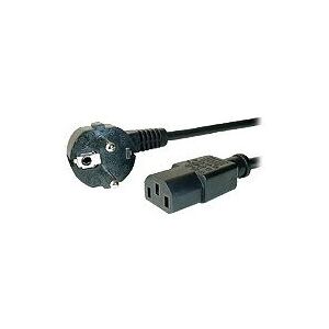 Dexlan 808030 Stromkabel - 5m, Schwarz, C13 auf Schuko abgewinkelt Dexlan 808030 Stromkabel - 5m, Schwarz, C13 auf Schuko abgewinkelt