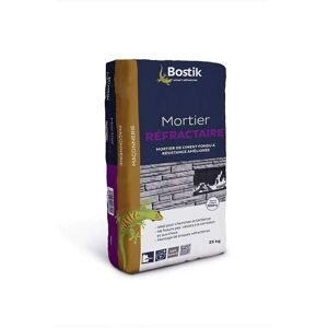 Mortero refractario gris oscuro Bostik - 25kg - Mortero Mortero refractario gris oscuro Bostik - 25kg - Mortero