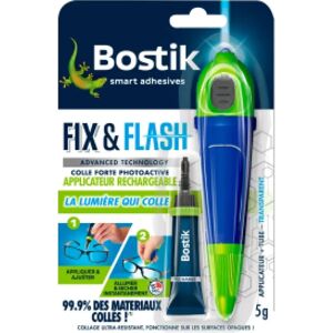 Bostik Fix & Flash 5G Superglue - Photo-activated, Transparent Bostik Fix & Flash 5G Superglue - Photo-activated, Transparent