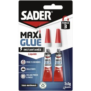Sader Maxiglue Liquid Glue - All Materials, Transparent - 2x3g Sader Maxiglue Liquid Glue - All Materials, Transparent - 2x3g