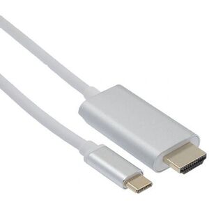 Câble HDMI APM 590480 - 1,8m - 4K - Type A/C - Gris - Publicité Câble HDMI APM 590480 - 1,8m - 4K - Type A/C - Gris - Publicité