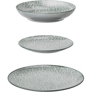 Jasmin Porseleinen Servies - Groene Bloem - 18 Stuks Jasmin Porseleinen Servies - Groene Bloem - 18 Stuks