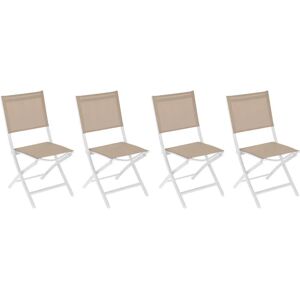 Hespéride - Ensemble de 4 Chaises de Jardin Pliantes - Résistant UV, Blanc - Publicité Hespéride - Ensemble de 4 Chaises de Jardin Pliantes - Résistant UV, Blanc - Publicité