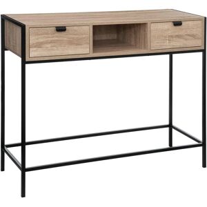 Meuble d'entrée FIVE Simply Smart - Noir et Chêne Clair - 100cm - Publicité Meuble d'entrée FIVE Simply Smart - Noir et Chêne Clair - 100cm - Publicité