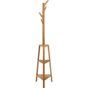 Percha de Bambú Northix con Estantes - Diseño Moderno Percha de Bambú Northix con Estantes - Diseño Moderno