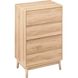 Commode Abana Beige à 4 tiroirs - Mobilier chambre - Publicité Commode Abana Beige à 4 tiroirs - Mobilier chambre - Publicité
