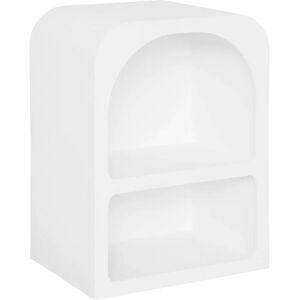 Table de nuit blanche Atmosphera avec 2 niches - Publicité Table de nuit blanche Atmosphera avec 2 niches - Publicité