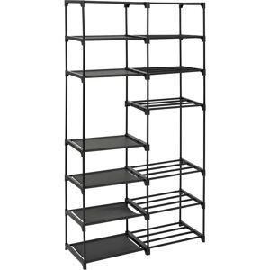 FIVE Schoenspaarrek met 8 Leggers - Modulair, Metaal & Stof FIVE Schoenspaarrek met 8 Leggers - Modulair, Metaal & Stof