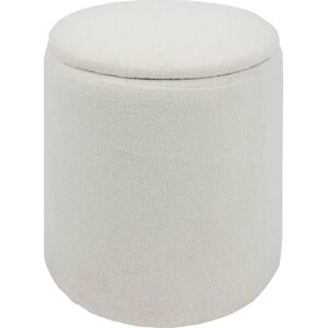 Biały puf z pojemnikiem Atmosphera - 35x37cm Biały puf z pojemnikiem Atmosphera - 35x37cm
