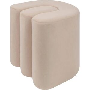 Atmosphera Bolan Sammet Beige Organisk Puff - Puff Atmosphera Bolan Sammet Beige Organisk Puff - Puff