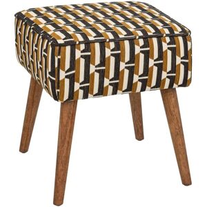 Atmosphera Mehrfarbiger Samtstoff Polsterhocker - Hocker Atmosphera Mehrfarbiger Samtstoff Polsterhocker - Hocker