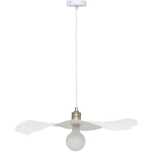 Lámpara colgante Atmosphera Tehani - Pantalla de papel maché blanca, ajustable Lámpara colgante Atmosphera Tehani - Pantalla de papel maché blanca, ajustable