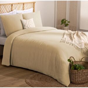 Conjunto de Ropa de Cama Beige de Gaze de Algodón Atmosphera - Tipo de Cama Conjunto de Ropa de Cama Beige de Gaze de Algodón Atmosphera - Tipo de Cama