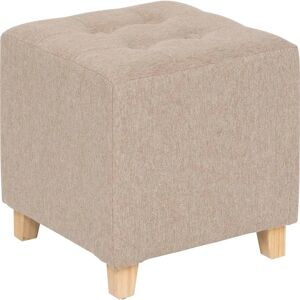 Pouf Beige Pino Leandre de Atmosphera - Para Espacios Pequeños Pouf Beige Pino Leandre de Atmosphera - Para Espacios Pequeños